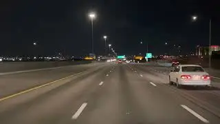 Driving Into Denver Colorado At Night