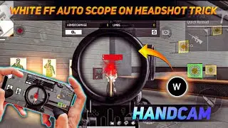 White FF Ump In Scope Auto Headshot Trick With Handcam ⚡ Ump secret Auto Headshot Trick