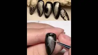 Vintage Gold Feather Nail Art Tutorial