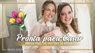 Vestido de noiva com manga de pérolas! | Prova final | Danielle Benício