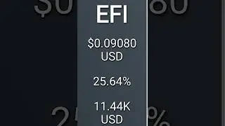 Crypto Update for EFI, number 7 gaining crypto on Saturday, 18 November #EFI #cryptoinvestor