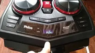 Umboxing, Philco PCX6500, caixa portátil com bateria, desembalando.