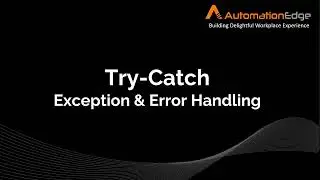 Recursos de Try Catch no AutomationEdge
