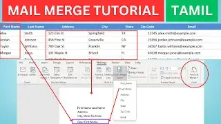Mail Merge Basics in Tamil: Word, Excel & Outlook Demo 📧📝