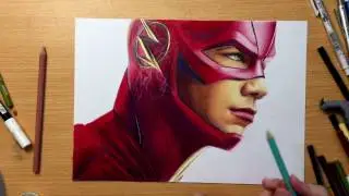 Drawing Grant Gustin as the Flash/Barry Allen