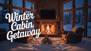 Winter Forest Cabin | Embers in Slow Motion Instrumental Sleep Sound Music