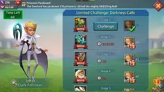 How to Complete Limited Challenge Dark Follower (Jonas) Stage - 1 in Lords Mobile Game