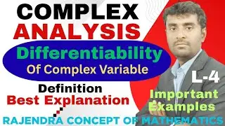 Differentiability of a function Complex Variable | Complex Analysis Engineering Mathematics CSIR NET