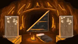 Я построил пещеру с двумя шкафами для инструментов в Vanilla Rust...