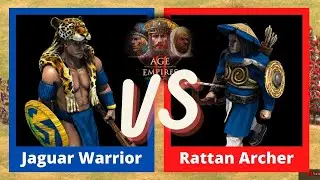 Jaguar Warrior VS Rattan Archer (Aztecs VS Vietnamese) - Age of Empires 2: Definitive Edition