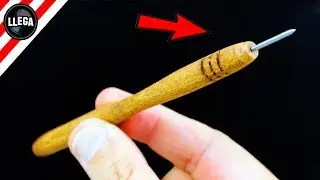 CON UN TROZO DE MADERA Y UN CLAVO, HAGO ESTE PUNZÓN ARTESANAL !!!
