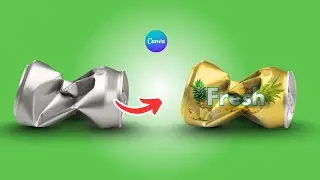 Создайте потрясающий мокап разбитой банки в Canva | Урок по обработке фотографий