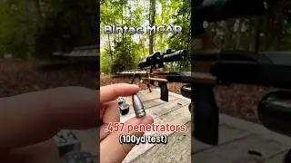 Тест прототипа пули Bintac MCAR .457cal на 100 ярдов (экстремальная пробивная способность пневмат...