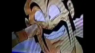 Trunks punches Mr.Satan's teeth out in one soft punch.