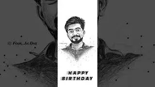 scribble art | scribble portrait | scribble drawing | digital #scribble art #birthday drawing