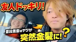 【ドッキリ】普段黒髪のヤツが急に金髪で現れる！