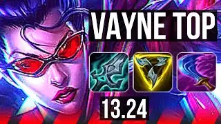 VAYNE vs TRUNDLE (TOP) | 7 solo kills, 8/1/3, Godlike | KR Master | 13.24