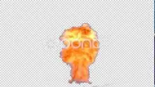 Explosion - Pre Keyed With Alpha Channel - Clip 48