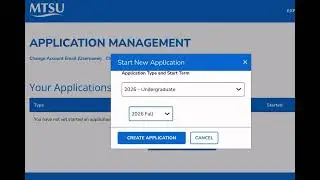 MTSU Admissions Application Tutorial Video
