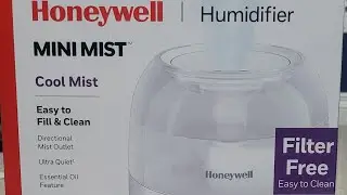 Unboxing my 2nd humidifier  honeywell cool mist 1/2 gallons with essential oil tray filter free