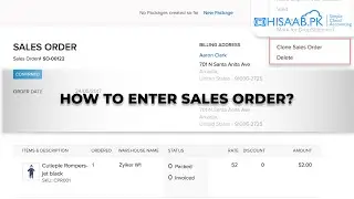 How to enter sales order?