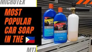 Автошампунь MICROTEX в пенообразующей насадке | Автошампунь MTX и средство для мытья и воска MTX
