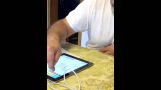 Father Uses I-Pad for First Time