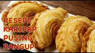 RESEPI KARIPAP PUSING RANGUP | SPIRAL CURRY PUFF RECIPE | TUTORIAL STEP BY STEP | KONGSI RESEPI