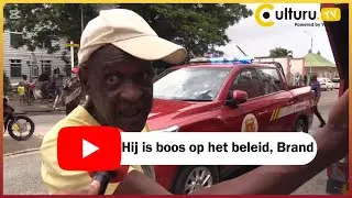 Brand , binnenstad Paramaribo, ooggetuigen en omstanders boos op Brunswijk en Santokhi