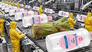 How Baby Oil is Made: How Johnson's Baby Oil is made From Banana Stem in Factory (Full Process)