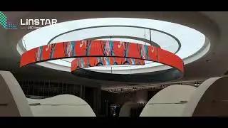 Dynamic Suspended LED Screen Brings Energy to Shopping Mall | Linstar cases #leddisplay