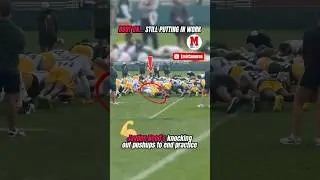 Jayden Reed&rsquo;s knocking out pushups to end practice. 💪🟢🟡 #Packers #NFL #GreenBay