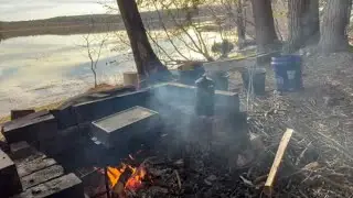 Baking Cornbread over a Fire