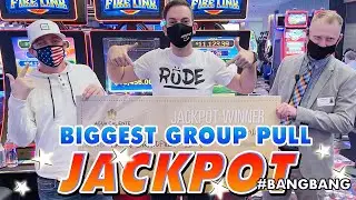 🔥 BIGGEST JACKPOT EVER in a GROUP SLOT PULL! 🔥 #BANGBANG