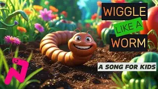 🐛 Wiggle Like a Worm | Fun Animal Movement Song for Kids! 🐰🐧🐒🐍