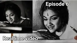 Keerthy Suresh Pencil Drawing Real Time Video Part 6 | Mahanati Movie | Live Art Chennai