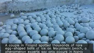 Thousands of rare 'ice eggs' spotted on beach in Finland; pic surfaces