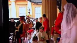 Royal Wedding - flower girl bails on steps!!