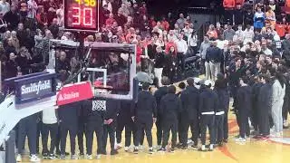 Coach Elliott addresses JPJ at halftime of UVa-UNC Basketball 1/24/26