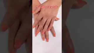 Nail extensions no nail to long nails #naturalpolish #naildesign #nails #nailsnail #elegantnails