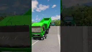 Colour Dumper Trucks Vs Unfinished Road #beamng#shorts #shorts #truck #bus #car #beamngdrive