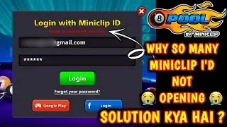 MINICLIP ACCOUNT NOT OPENING IN 8 BALL POOL 😭 SOLUTION ? || - ANKIT XD