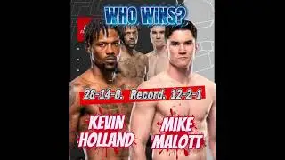 UFC Fight Night Kevin Holland vs Mike Malott my quick pick prediction 