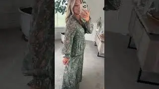 Deena Deep V Ruffle Detail Maxi Dress