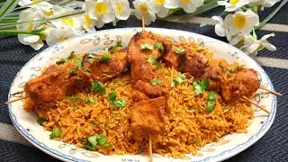 Peri Peri🌶 chicken skewers with Peri Peri rice#  No Oven easy  recipe