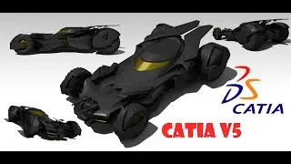 Vehicle Design in Catia V5 | Design of Batmobile | Car Design | Imagine and Shape | Catia V5R27