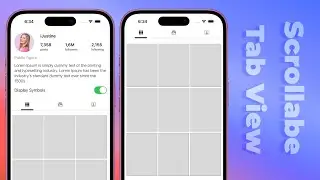 Building Scrollable Tab View Using SwiftUI | Instagram Profile Scroll Tab View | iOS 18+ | Xcode 16