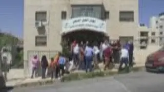 Palestinian health workers protest HWC shutdown