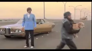 Kicking dog off a bridge scene - Anchorman