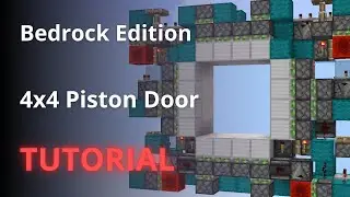 Minecraft Bedrock 4x4 Piston Door TUTORIAL!!!